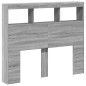 vidaXL Cabecero de cama con luz LED gris Sonoma 100x17x102 cm