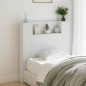 vidaXL Cabecero de cama con luz LED blanco 100x16,5x103,5 cm vidaXL Cabecero de cama con luz LED blanco 100x16,5x103,5 cm