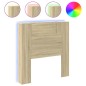 vidaXL Cabecero de cama con luz LED roble Sonoma 100x16,5x103,5 cm vidaXL Cabecero de cama con luz LED roble Sonoma 100x16,5x103,5 cm