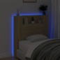 vidaXL Cabecero de cama con luz LED roble Sonoma 100x16,5x103,5 cm vidaXL Cabecero de cama con luz LED roble Sonoma 100x16,5x103,5 cm