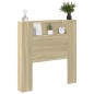 vidaXL Cabecero de cama con luz LED roble Sonoma 100x16,5x103,5 cm vidaXL Cabecero de cama con luz LED roble Sonoma 100x16,5x103,5 cm