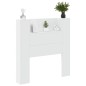 vidaXL Cabecero de cama con luz LED blanco 100x16,5x103,5 cm vidaXL Cabecero de cama con luz LED blanco 100x16,5x103,5 cm
