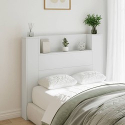 vidaXL Cabecero de cama con luz LED blanco 120x16,5x103,5 cm