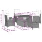 vidaXL Set comedor de jardín 5 piezas con cojines ratán sintético gris vidaXL Set comedor de jardín 5 piezas con cojines ratán sintético gris