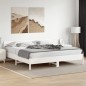 vidaXL Estructura cama cabecero madera maciza pino blanco 180x200 cm vidaXL Estructura cama cabecero madera maciza pino blanco 180x200 cm