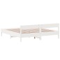 vidaXL Estructura cama cabecero madera maciza pino blanco 180x200 cm vidaXL Estructura cama cabecero madera maciza pino blanco 180x200 cm