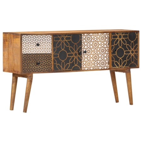 vidaXL Aparador con estampado madera maciza de mango 130x30x70 cm