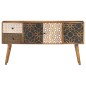 vidaXL Aparador con estampado madera maciza de mango 130x30x70 cm vidaXL Aparador con estampado madera maciza de mango 130x30x70 cm