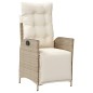 vidaXL Set comedor de jardín 9 pzas con cojines ratán sintético beige vidaXL Set comedor de jardín 9 pzas con cojines ratán sintético beige