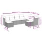 vidaXL Set de sofás de jardín 9 pzas y cojines ratán sintético marrón vidaXL Set de sofás de jardín 9 pzas y cojines ratán sintético marrón