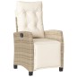 vidaXL Set comedor de jardín 5 pzas con cojines ratán sintético beige vidaXL Set comedor de jardín 5 pzas con cojines ratán sintético beige