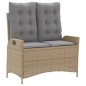 vidaXL Set de comedor jardín con cojines 4 pzas ratán sintético beige vidaXL Set de comedor jardín con cojines 4 pzas ratán sintético beige