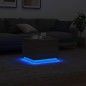 vidaXL Mesa de centro con luces LED roble Sonoma 50x50x40 cm vidaXL Mesa de centro con luces LED roble Sonoma 50x50x40 cm