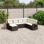 vidaXL Juego de sofás de jardín 7 piezas con cojines ratán PE marrón vidaXL Juego de sofás de jardín 7 piezas con cojines ratán PE marrón