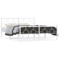 vidaXL Estructura cama metal con cabecero y estribo blanco 160x200 cm