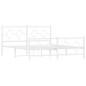 vidaXL Estructura cama metal con cabecero y estribo blanco 160x200 cm
