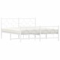 vidaXL Estructura cama metal con cabecero y estribo blanco 160x200 cm