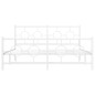vidaXL Estructura cama metal con cabecero y estribo blanco 160x200 cm
