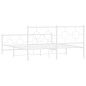 vidaXL Estructura cama metal con cabecero y estribo blanco 160x200 cm
