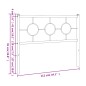 vidaXL Cabecero de metal blanco 107 cm