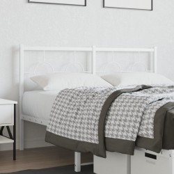 vidaXL Cabecero de metal blanco 135 cm
