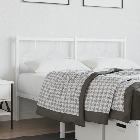 vidaXL Cabecero de metal blanco 135 cm