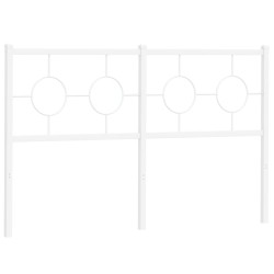 vidaXL Cabecero de metal blanco 135 cm