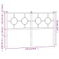vidaXL Cabecero de metal blanco 135 cm vidaXL Cabecero de metal blanco 135 cm