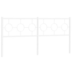 vidaXL Cabecero de metal blanco 180 cm