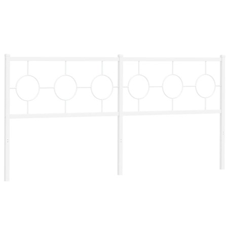 vidaXL Cabecero de metal blanco 180 cm