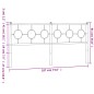 vidaXL Cabecero de metal blanco 180 cm