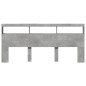 vidaXL Cabecero de cama con luz LED gris hormigón 220x17x102 cm vidaXL Cabecero de cama con luz LED gris hormigón 220x17x102 cm