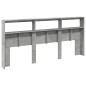 vidaXL Cabecero de cama con luz LED gris hormigón 220x17x102 cm vidaXL Cabecero de cama con luz LED gris hormigón 220x17x102 cm