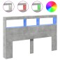 vidaXL Cabecero de cama con luz LED gris hormigón 160x17x102 cm vidaXL Cabecero de cama con luz LED gris hormigón 160x17x102 cm