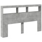 vidaXL Cabecero de cama con luz LED gris hormigón 160x17x102 cm vidaXL Cabecero de cama con luz LED gris hormigón 160x17x102 cm