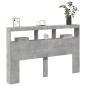 vidaXL Cabecero de cama con luz LED gris hormigón 160x17x102 cm vidaXL Cabecero de cama con luz LED gris hormigón 160x17x102 cm