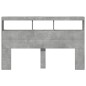 vidaXL Cabecero de cama con luz LED gris hormigón 160x17x102 cm vidaXL Cabecero de cama con luz LED gris hormigón 160x17x102 cm