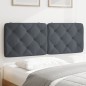 vidaXL Cabecero de cama acolchado terciopelo gris oscuro 140 cm vidaXL Cabecero de cama acolchado terciopelo gris oscuro 140 cm