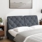 vidaXL Cabecero de cama acolchado terciopelo gris oscuro 140 cm vidaXL Cabecero de cama acolchado terciopelo gris oscuro 140 cm