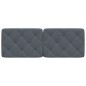 vidaXL Cabecero de cama acolchado terciopelo gris oscuro 140 cm vidaXL Cabecero de cama acolchado terciopelo gris oscuro 140 cm
