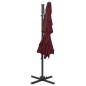 vidaXL Sombrilla de 4 niveles con poste de aluminio burdeos 250x250 cm vidaXL Sombrilla de 4 niveles con poste de aluminio burdeos 250x250 cm