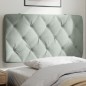 vidaXL Cabecero de cama acolchado terciopelo gris claro 100 cm vidaXL Cabecero de cama acolchado terciopelo gris claro 100 cm