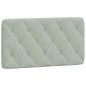 vidaXL Cabecero de cama acolchado terciopelo gris claro 100 cm vidaXL Cabecero de cama acolchado terciopelo gris claro 100 cm
