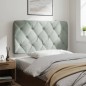 vidaXL Cabecero de cama acolchado terciopelo gris claro 100 cm vidaXL Cabecero de cama acolchado terciopelo gris claro 100 cm