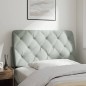 vidaXL Cabecero de cama acolchado terciopelo gris claro 100 cm vidaXL Cabecero de cama acolchado terciopelo gris claro 100 cm