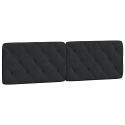 vidaXL Cabecero de cama acolchado terciopelo negro 160 cm