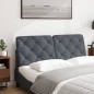 vidaXL Cabecero de cama acolchado terciopelo gris oscuro 120 cm vidaXL Cabecero de cama acolchado terciopelo gris oscuro 120 cm