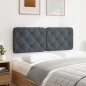 vidaXL Cabecero de cama acolchado terciopelo gris oscuro 120 cm vidaXL Cabecero de cama acolchado terciopelo gris oscuro 120 cm