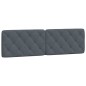 vidaXL Cabecero de cama acolchado terciopelo gris oscuro 180 cm vidaXL Cabecero de cama acolchado terciopelo gris oscuro 180 cm