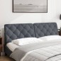 vidaXL Cabecero de cama acolchado terciopelo gris oscuro 180 cm vidaXL Cabecero de cama acolchado terciopelo gris oscuro 180 cm